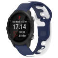 For Garmin Forerunner 245 Music 20mm Double Color Silicone Watch Band(Blue+White)