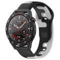 For Huawei Watch GT3 SE 22mm Double Color Silicone Watch Band(Black+Grey)