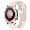 For Honor Watch Dream 22mm Double Color Silicone Watch Band(Pink+White)