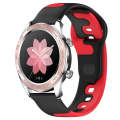 For Honor Watch Dream 22mm Double Color Silicone Watch Band(Black+Red)