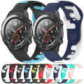 For Huawei GT2 Pro 22mm Double Color Silicone Watch Band(Black+Blue)