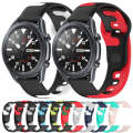 For Samsung Gear S3 Classic 22mm Double Color Silicone Watch Band(Black+Red)
