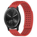 For GarminMove Trend 20mm Holes Breathable 3D Dots Silicone Watch Band(Red)