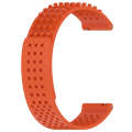 For Garmin Vivomove Sport 20mm Holes Breathable 3D Dots Silicone Watch Band(Orange)