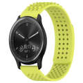 For Garmin Vivomove Sport 20mm Holes Breathable 3D Dots Silicone Watch Band(Lime Green)