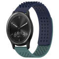 For Garmin Vivomove Sport 20mm Holes Breathable 3D Dots Silicone Watch Band(Midnight Blue+Olive G...
