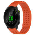 For Garmin Forerunner 158 20mm Holes Breathable 3D Dots Silicone Watch Band(Orange)