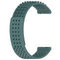 For Garmin Venu 20mm Holes Breathable 3D Dots Silicone Watch Band(Olive Green)
