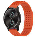 For Garmin VivoMove Style 20mm Holes Breathable 3D Dots Silicone Watch Band(Orange)