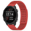 For Garmin Forerunner 245 20mm Holes Breathable 3D Dots Silicone Watch Band(Red)