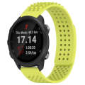 For Garmin Forerunner 245 20mm Holes Breathable 3D Dots Silicone Watch Band(Lime Green)