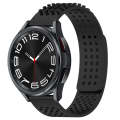 For Samsung Galaxy Watch 6 Classic 47mm 20mm Holes Breathable 3D Dots Silicone Watch Band(Black)