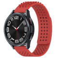 For Samsung Galaxy Watch 6 Classic 47mm 20mm Holes Breathable 3D Dots Silicone Watch Band(Red)