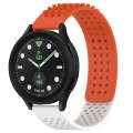 For Samsung Galaxy watch 5 Pro Golf Edition 20mm Holes Breathable 3D Dots Silicone Watch Band(Ora...