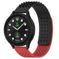 For Samsung Galaxy watch 5 Pro Golf Edition 20mm Holes Breathable 3D Dots Silicone Watch Band(Bla...