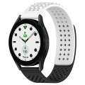 For Samsung Galaxy watch 5 Golf Edition 20mm Holes Breathable 3D Dots Silicone Watch Band(White+B...