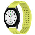 For Samsung Galaxy watch 5 Golf Edition 20mm Holes Breathable 3D Dots Silicone Watch Band(Lime Gr...