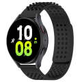 For Samsung Galaxy Watch 5  44mm 20mm Holes Breathable 3D Dots Silicone Watch Band(Black)