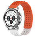 For Samsung  Galaxy Watch 4 Classic 42mm 20mm Holes Breathable 3D Dots Silicone Watch Band(Orange...