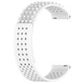For Samsung Galaxy Watch Active 2 44mm 20mm Holes Breathable 3D Dots Silicone Watch Band(White)