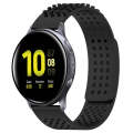 For Samsung Galaxy Watch Active 2 44mm 20mm Holes Breathable 3D Dots Silicone Watch Band(Black)