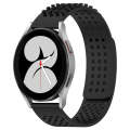 For Samsung Galaxy Watch 4 40mm 20mm Holes Breathable 3D Dots Silicone Watch Band(Black)