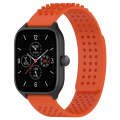 For Amazfit GTS 4 20mm Holes Breathable 3D Dots Silicone Watch Band(Orange)
