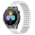 For Huawei Watch GT3 SE 22mm Holes Breathable 3D Dots Silicone Watch Band(White)
