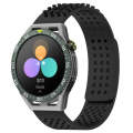 For Huawei Watch GT3 SE 22mm Holes Breathable 3D Dots Silicone Watch Band(Black)