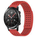 For Honor Watch GS 3i 22mm Holes Breathable 3D Dots Silicone Watch Band(Red)