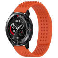 For Honor Watch GS Pro 22mm Holes Breathable 3D Dots Silicone Watch Band(Orange)