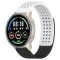 For Xiaomi MI Watch Sport 22mm Holes Breathable 3D Dots Silicone Watch Band(White+Black)