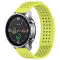 For Xiaomi MI Watch Color 22mm Holes Breathable 3D Dots Silicone Watch Band(Lime Green)