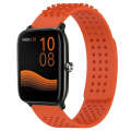 For Xiaomi Haylou GST LS09B 22mm Holes Breathable 3D Dots Silicone Watch Band(Orange)