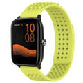 For Xiaomi Haylou GST LS09B 22mm Holes Breathable 3D Dots Silicone Watch Band(Lime Green)