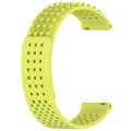 For Xiaomi Haylou GST LS09B 22mm Holes Breathable 3D Dots Silicone Watch Band(Lime Green)