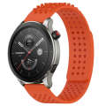 For Amazfit GTR 4 22mm Holes Breathable 3D Dots Silicone Watch Band(Orange)