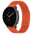 For Amazfit GTR 2e 22mm Holes Breathable 3D Dots Silicone Watch Band(Orange)