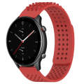 For Amazfit GTR 2e 22mm Holes Breathable 3D Dots Silicone Watch Band(Red)