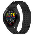 For Garmin Forerunner 265 22mm Holes Breathable 3D Dots Silicone Watch Band(Black)