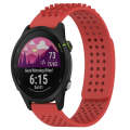 For Garmin Forerunner 255 22mm Holes Breathable 3D Dots Silicone Watch Band(Red)