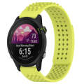 For Garmin Forerunner 255 22mm Holes Breathable 3D Dots Silicone Watch Band(Lime Green)