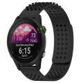 For Garmin Forerunner 255 Music 22mm Holes Breathable 3D Dots Silicone Watch Band(Black)