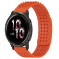 For Garmin Venu 2 22mm Holes Breathable 3D Dots Silicone Watch Band(Orange)