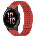 For Garmin Venu 2 22mm Holes Breathable 3D Dots Silicone Watch Band(Red)