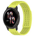 For Garmin Venu 2 22mm Holes Breathable 3D Dots Silicone Watch Band(Lime Green)
