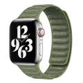 For Apple Watch 8 41mm Denim Magnetic Watch Band(Green)