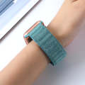 For Apple Watch SE 44mm Denim Magnetic Watch Band(Cyan)