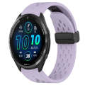 For Garmin Forerunner 965 22mm Folding Buckle Hole Silicone Watch Band(Purple)
