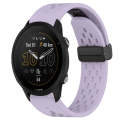 For Garmin Forerunner 955 22mm Folding Buckle Hole Silicone Watch Band(Purple)